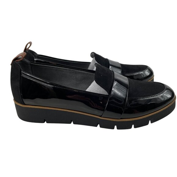 Dr. Scholl's Webster Black Wedge Patent Leather Loafer Womens Size 7M - Picture 3 of 11